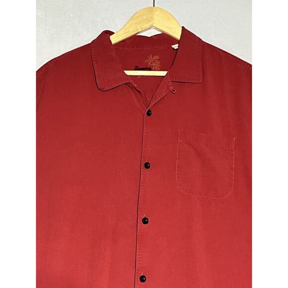 Tommy Bahama Silk Camp Hawaiian Shirt Mens XL Red Button Up Original Fit - Picture 3 of 13